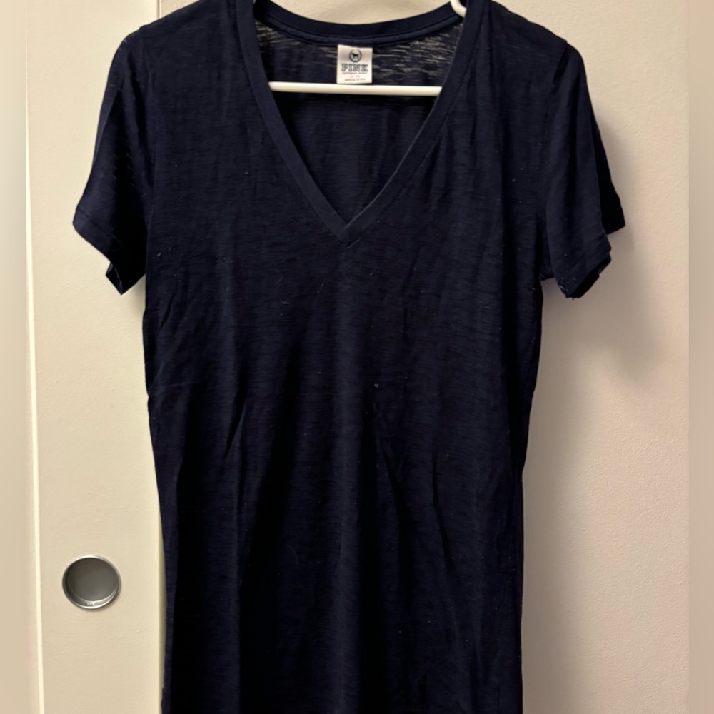 Navy V-Neck Layering Tee
